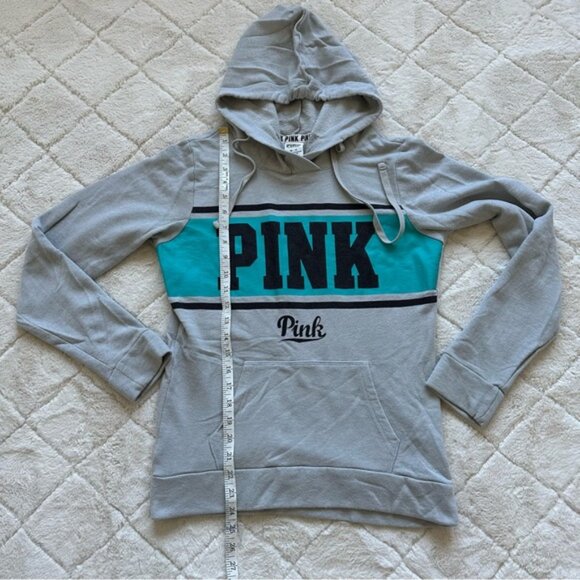 Victoria's Secret PINK | Gray Crossover Funnel Neck Hoodie | Size Extra Small - Picture 11 of 12